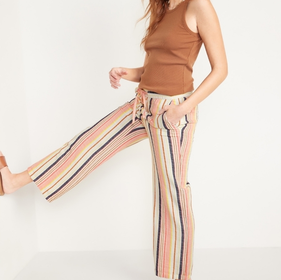 Old Navy Pants - Beachy old Navy lightweight linen blend drawstring pants